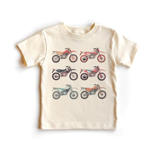 Dirt Bike Riding Kids Shirt - Dirt Bike Shirts For Boys And Girls Natural Toddler & Youth Graphic Tee
