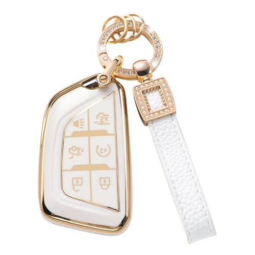 CACARLIKE Cadillac Key Fob Cover