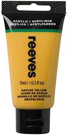 Reeves Acrylic Paint - Highly Pigmentented Acrylic Colours For Hobbyist, Leisure & School - Gold, 75ml