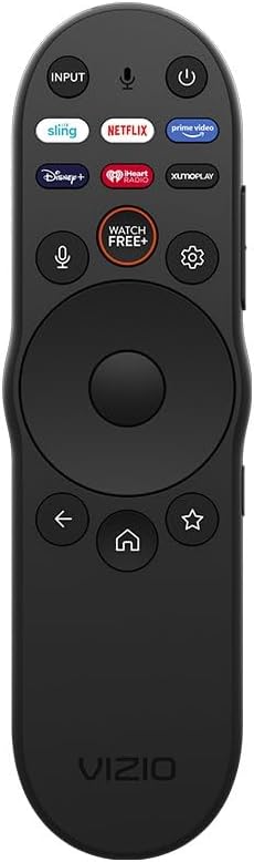 XRT270R Voice Remote Control Compatible with All VIZIO FHD, 4K, Quantum, Quantum Pro, P-Series, V-Series, QLED Smart TVs VQP75C-84 P75Q9-J01 M65Q6-L4 V506-J09, D32FM-K01, SMALL, BLACK