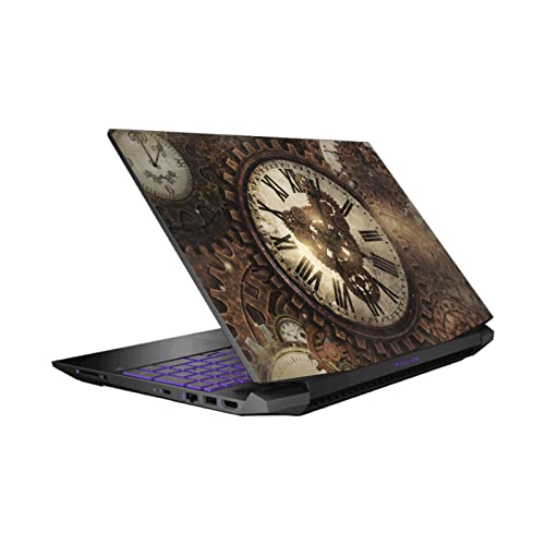 Skin vinyle horloge steampunk Simone Gatterwe pour ordinateur portable HP Pavilion 15.6
