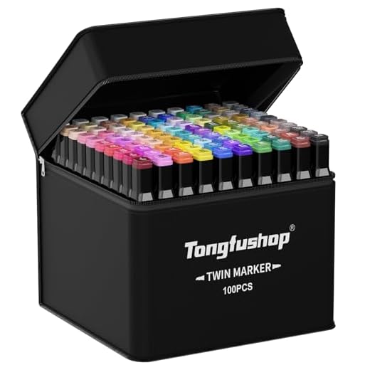 Tongfushop Rotulador de 100 Colores, 2S Secado Rápido Rotuladores Doble Punta, Rotuladores Base Alcohol para Adulto Niño Dibujar, Colorear, Renderizar, Esbozar, Ilustrar, caricaturizar