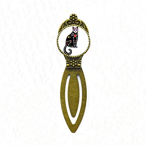 Marque-page os de chat noir rétro, l'idée cadeau pour lecteur
