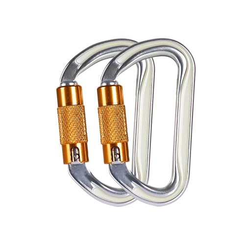 SOB Heavy Duty Carabiner Clips 2 Pack-30KN -Auto Locking Climbing Carabiner, Industrial Strength Climbing Hooks for Keychains, Outdoor Gear, Backpacks, Hiking & CampingVV