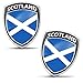 Biomar Labs® 2 x 3D Gel Pegatinas Siliconas Adhesivos Emblema Auto Coche Moto Bici Ordenador Bandera Nacional Scotland Escocia Escocesa F 152