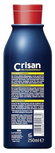 Crisan Aktiv-Shampoo gegen Haarausfall | Pflegeshampoo zur täglichen Anwendung für natürliche Haarfülle | 6er Pack | 6 x 250 ml