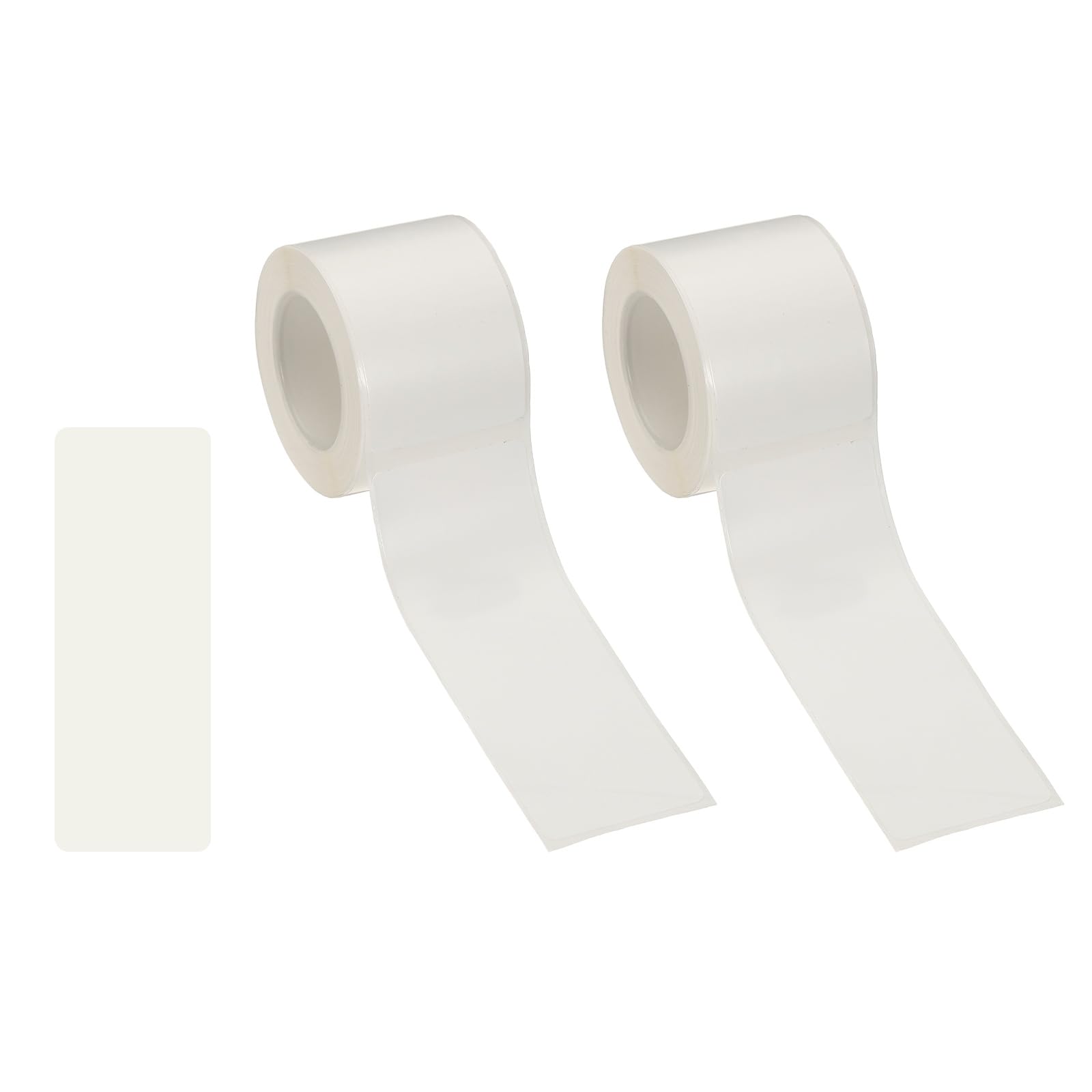PATIKIL 160 Pcs Thermal Labels, 1.2x3.1 Square Thermal Printer Labels Stickers Self Adhesive Tags Paper 2 Rolls Small Waterproof for Printer Small Business Name Tag Barcode, White — image 1