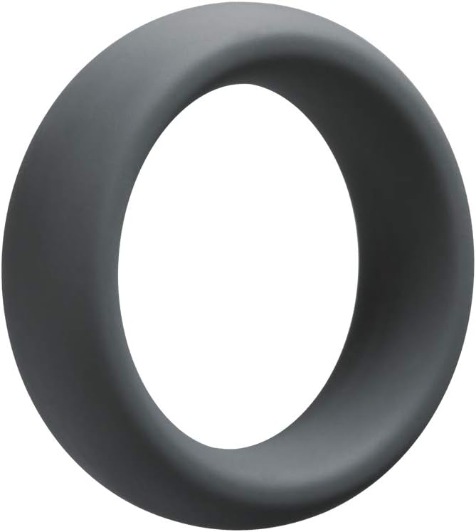 Doc Johnson OptiMALE - Tapered C-Ring - Stretchy Silicone - 45mm Unstretched Inner Diameter - Rounded Edges - Won't Dig Into Skin - Slate