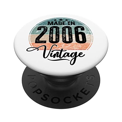 Birthday Vintage Año de nacimiento 2006 Cumpleaños Bday PopSockets PopGrip Intercambiable