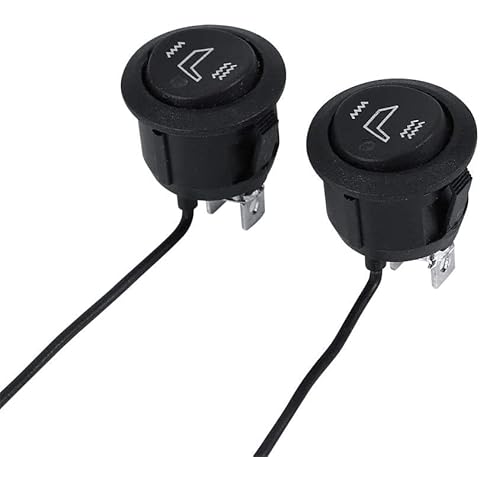 3 Pin Car Seat Heater Switch,2PCS Universal Auto Seat Heater Kit Round Switch Round Heated Rocker Hi/Low/Off Round Rocker Control 12V 20A for Most Cars SUV Truck RV Boats Motorcycles Cover