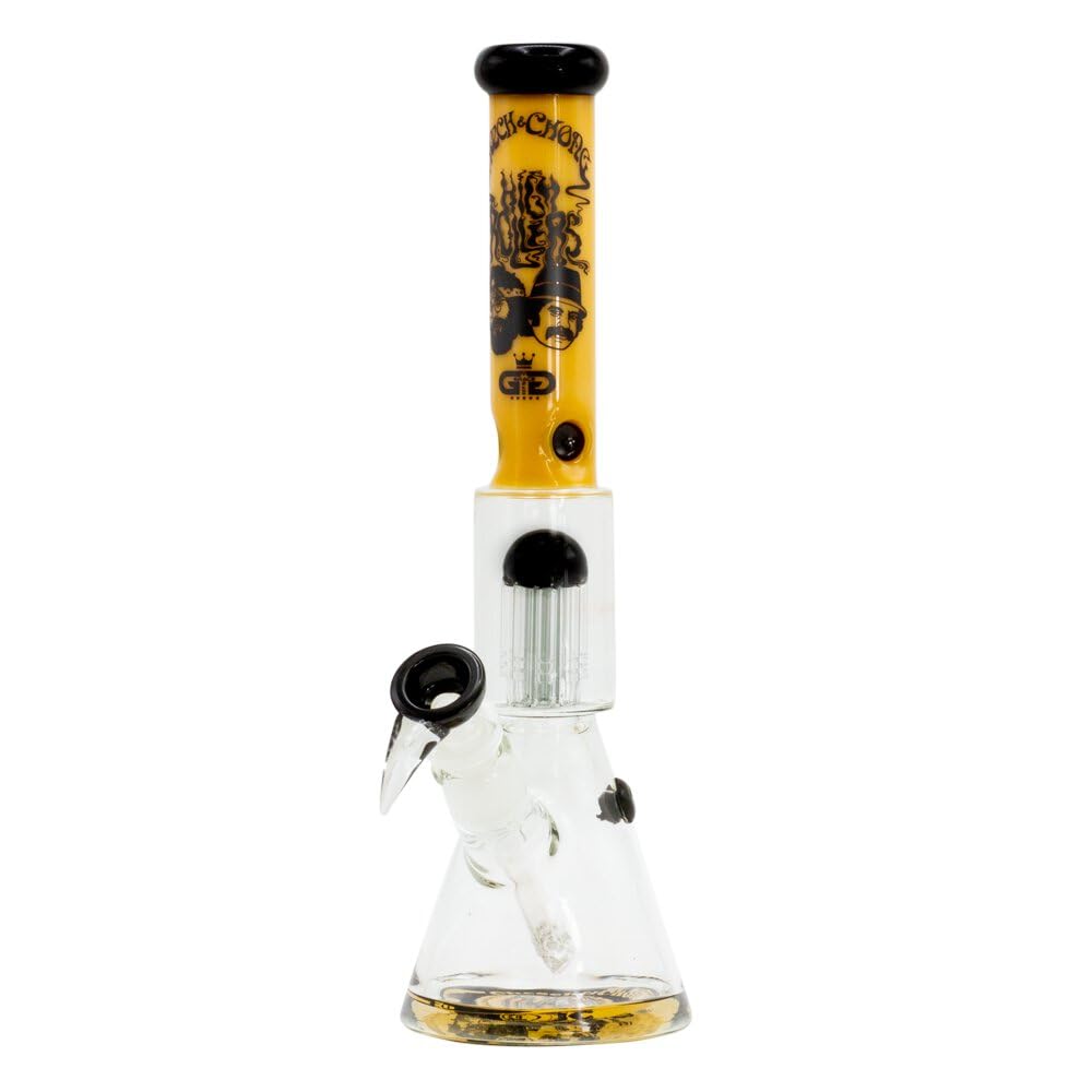 Cheech & Chong Smoking Brothers Yellow Beaker Bong 35cm 18.8mm