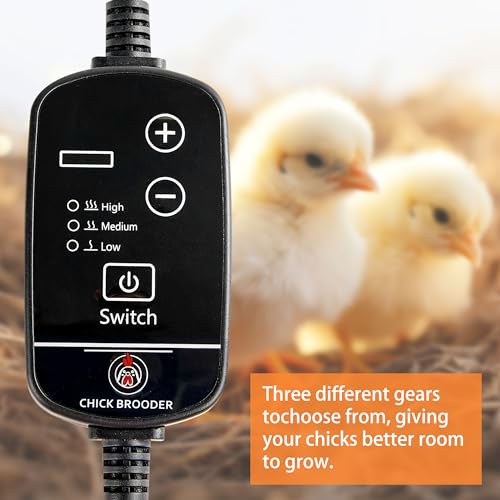 Xbrigh Brooder Heater For Chicks -Chick Brooder Heating Plate With Adjustable Temperature Height Adjustable Chick Warmer 12 Inch X 8 Inch For 10 Chicks Heater,Brooder Plate For Chicks Poultry Heater-Orange thumb #1