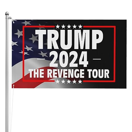 JUSBCHTU Trump 2024 The Revenge Tour Double-Sided 3ply 3x5ft Polyester Flags: Durable, Reusable, And Vibrantly Decorative â€“ Perfect for Indoor and Outdoor Use, As Pic