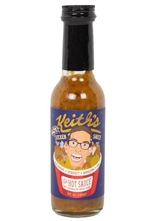 Keiths HOT Chicken Sauce by Heatonist, Hot Sauce Made with Natural Ingredients Serrano Peppers, Ranch & Vermont Maple Syrup, 5 fl oz Bottle 1-Pack