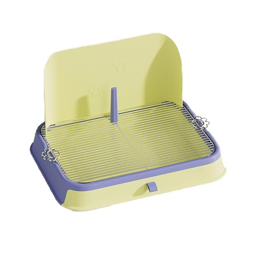 SJJALAKAJA Double Drawer Dogs Potty with Splash-Proof Urine Divider 304 Stainless Steel Mesh Frame with Urine Guide Post Spot Potty Portable Pet Potty(Green)