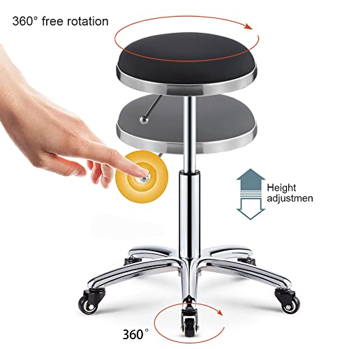 Tabouret pivotant à 360 degrés pour cuisine et massage à hauteur réglable - 4
