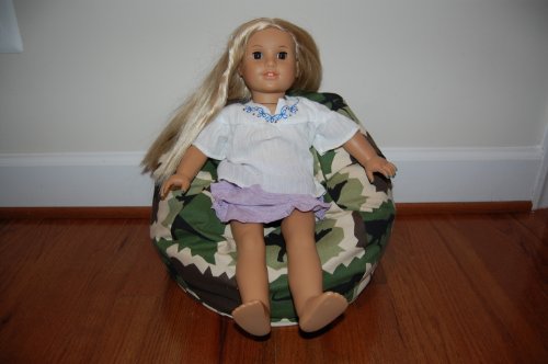 Toy Bean Bag Chair For 18 Inch American Girl Sized Doll - Cammo Dinosaurs Made In Usa. #TOP1