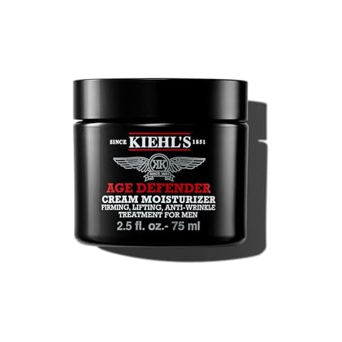 Kiehl's Age Defender Cream Moisturizer, Firming & Lifting Anti-Aging Treatment for Men, Gently Exfoliates, Minimizes Look of Fine Lines & Wrinkles, with Capryloyl Salicylic Acid & Caffeine - 2.5 fl oz Cover