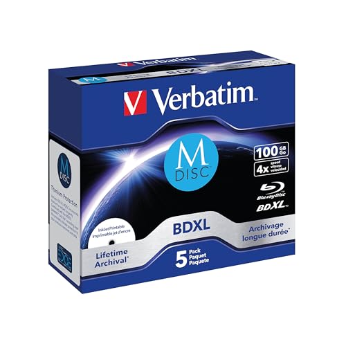 Verbatim 43834 100GB 4x MDISC BDXL archival - 5 pack JC