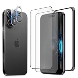 MINIKA 【アンチグレアフィルム】 iPhone 17 用の 保護フィルム さらさら いPhone 17 ガラスフィルム アンチグレア 反射防止 アイフォン 17 フィルム サラサラ 指紋防止 全面保護 高感度タッチ 【ガイド枠付き/カメラフィルム 付き / 2枚セット】