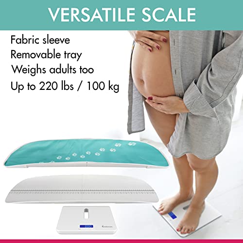 Adamson A50 Pet And Baby Scale - New 2023 - Digital Pet Scale For Cats Dogs Rabbits Puppies Adults - Small Animal Scale - Great For Newborn / Underweight / Premature - Up To 220 Lb / 100 Kg #TOP4