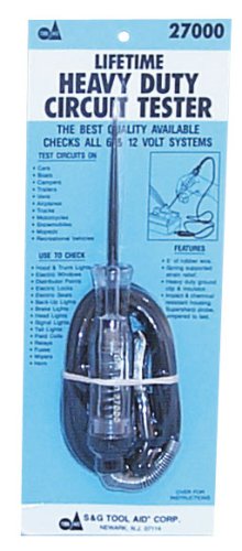 Tool Aid S&G 27000 Heavy Duty 6 Or 12 Volt Circuit Tester With 60" Leads #TOP10