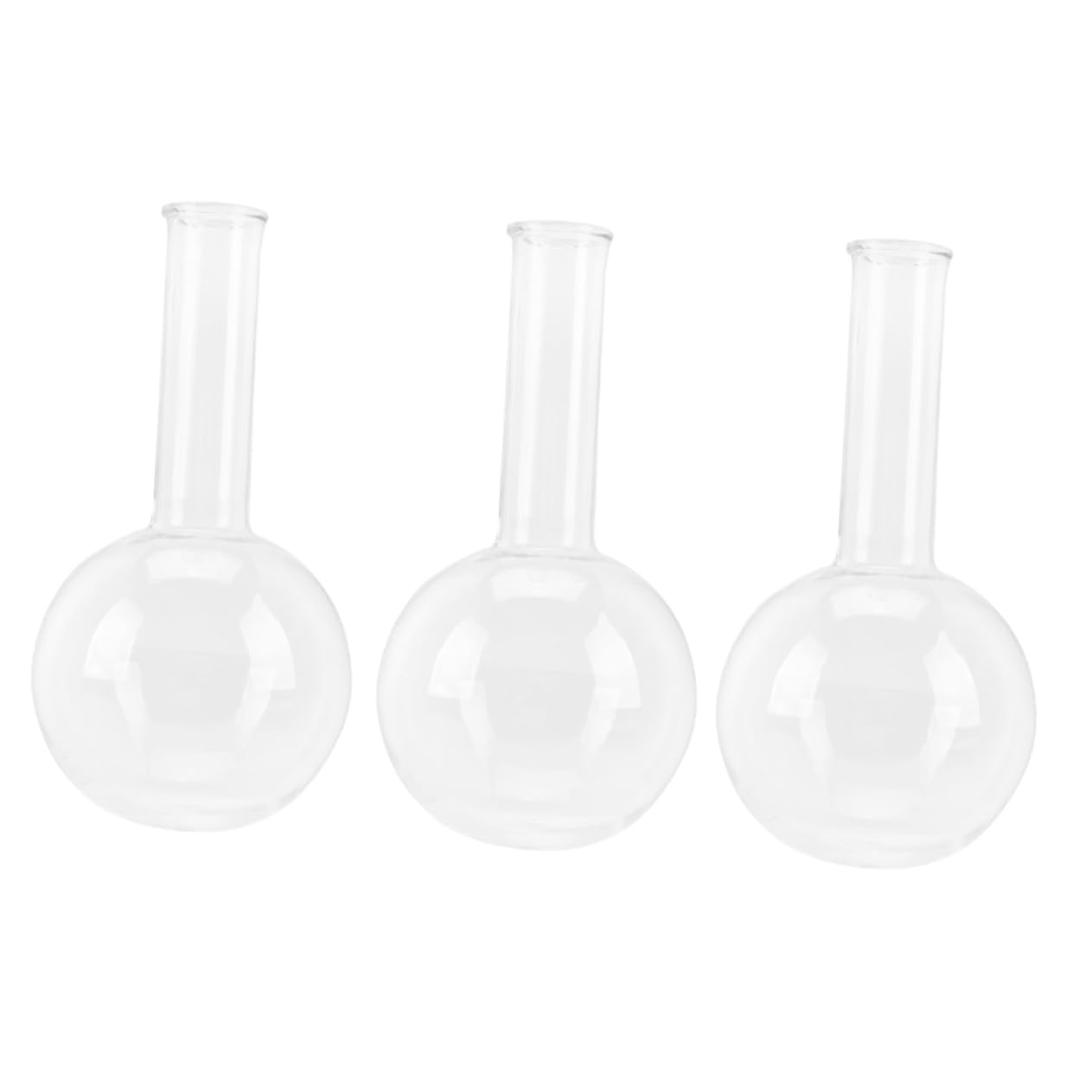 ULTECHNOVO 3 Piezas Matraces De Laboratorio De Fondo Plano Transparentes Para Ebullición Matraces De Vidrio Para Experimentos Para Uso Laboratorio