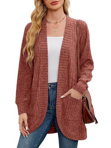 Image of BELAROI Women Plus Size Cardigan Sweater Fall Outfit