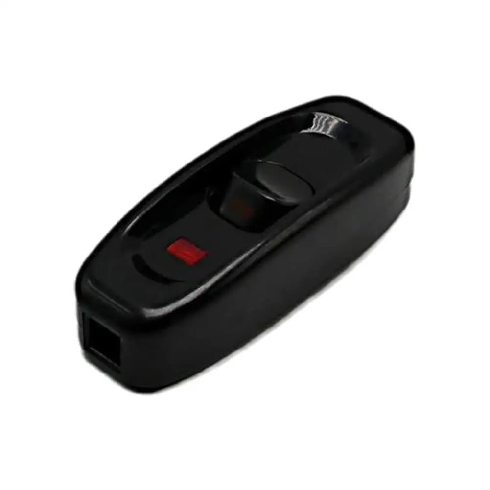 Liuchuchu Black Inline Switch Light Switch Ac 250V 10A Inline On/Off Desk With Cable(Black)
