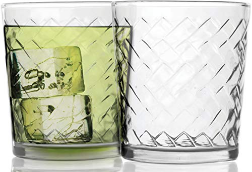 Circleware Chevron Set Of 4 Whiskey Drinking Glasses Glassware For Water, Beer And Bar Liquor Dining Decor Beverage Cups Gifts, 4 Count (Pack Of 1) #TOP6