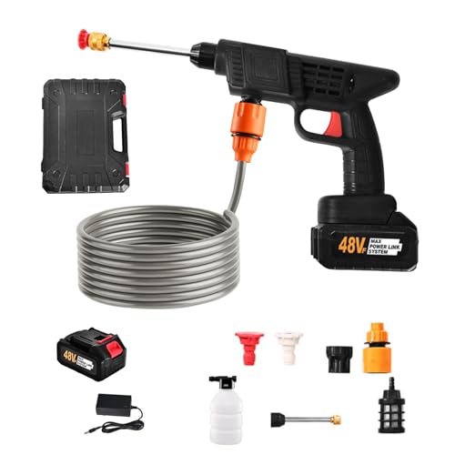 Cordless Pressure Washer, 24V Portable Pressure Spray Water Gun with Accessories, Power Washer for Patio and Car, Battery Jet Washer With Battery, Cordless Jet Washers/Pressure Washers (1 Battery)