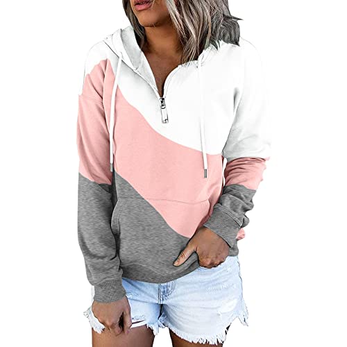 Didadihu Hoody Damen Mit Kapuze, Mit Kängurutasche Hoodies Basic Leichte...