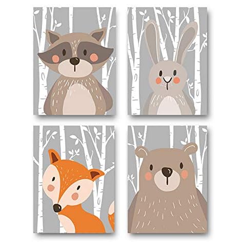 Set of 4 Nursery Baby Room Posters Cover