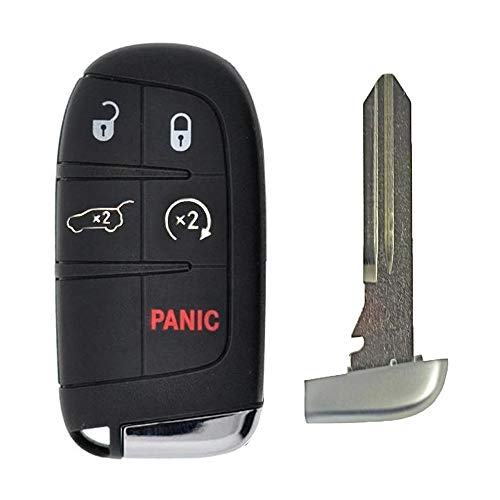 5 Button Dodge Smart Proximity Remote Key 68150061AC W/ Duracell Battery Inside