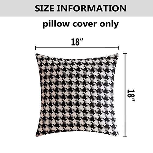 Home Brilliant Black And White Throw Pillow Covers For Couch Macrame Faux Linen Soft Decorative Pillow Cases For Women Girls Kids, 2 Pc, 18X18 Inches #TOP3