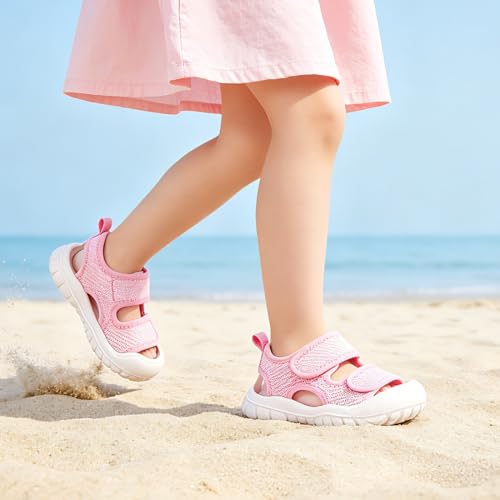 Image of BMCiTYBM Baby Boy Girl Closed Toe Summer Toddler Sandals Lightweight Shoes Infant Non-Slip First Walking Sneakers 6 9 12 18 24 Months 2-3 Years