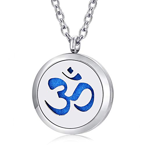 Preisvergleich Produktbild Aromatherapie-Anhänger Parfüm Medaillon Schmuck Magnet 316L Edelstahl Silber Aromatherapie Diffusor Anhänger Aroma