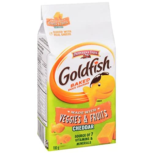 Goldfish Veggies And Fruits Crackers, 180G/6.3Oz (Pack Of 4) Shipped From Canada #TOP3