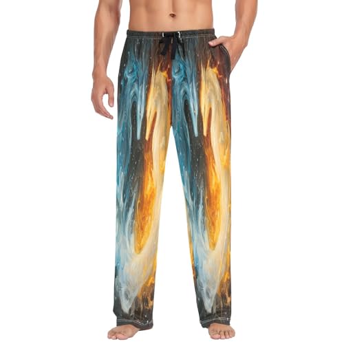 Pantalon de pyjama pour homme multicolore taille XL avec poches