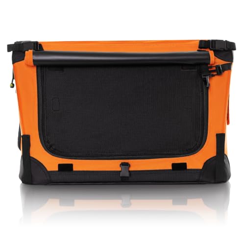 Maelson Soft Kennel Neon-Orange, 52 cm - Faltbare Hunde-Transportbox