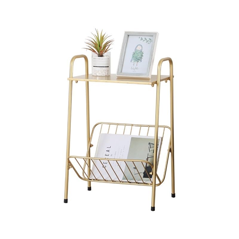 Table de chevet lit TUSUOD en fer démontable avec porte-revues intégré