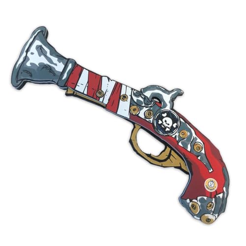 Liontouch - Pistolet Pirate - Capitaine Rayure Rouge | Jouet en Mousse d'imitation avec Motif de...