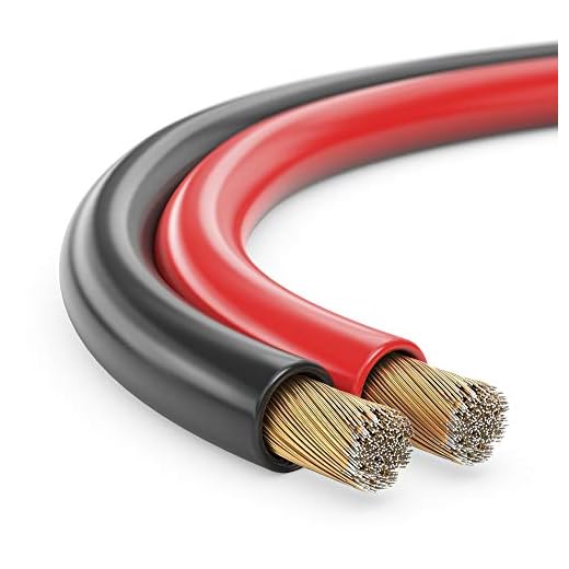Manax – Cable de altavoz (2 x 0,75 mm²), CCA, Rojo/Negro, Rollo de 25 m