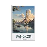 PuPLuM Bangkok Thailand Vintage-Reiseposter, See, 20 x 30 