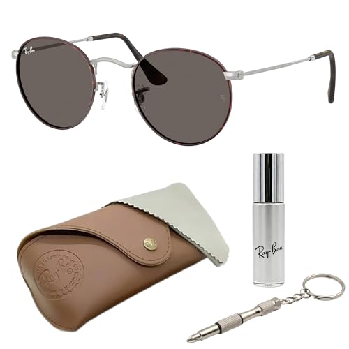 Image of Ray-Ban RB3447 ROUND METAL Round Shaped Sunglasses for Men with Official RAYBAN Eyewear Kit