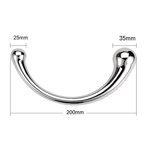 [ForstST] 両頭アナルプラグ Gスポット刺激 アナル拡張 前立腺刺激 ダブルピーズ 金属製 男女兼用 - 画像3