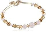 Alex and Ani Rose Quartz Beaded Rafaelian Bangle Bracelet