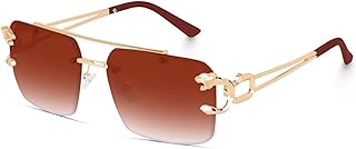 Desire Men Women Retro Luxury Rimless Sunglasses UV Protection Desire Eyewear Vintage Sunglass Stylish Goggles