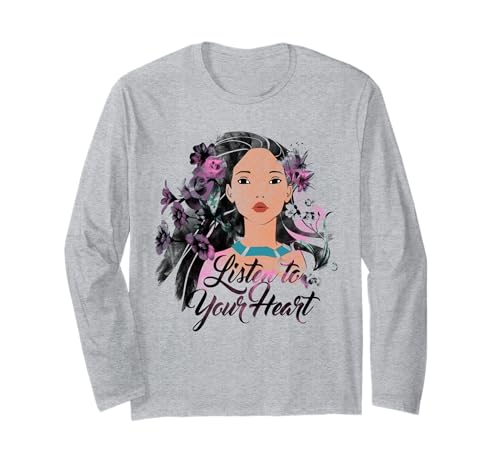 T-shirt Pocahontas Disney manches longues imprimé graphique vêtement coton femme