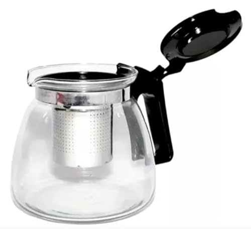 Bule de Chá em Vidro com Infusor, 700ml, Preto